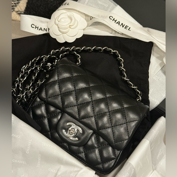 NIB Chanel 24C Quilted Mini Square Flap - Picture 2 of 7